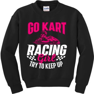 Go Kart Racing Girl Go Karting Lover Go Cart Racing Kids Sweatshirt