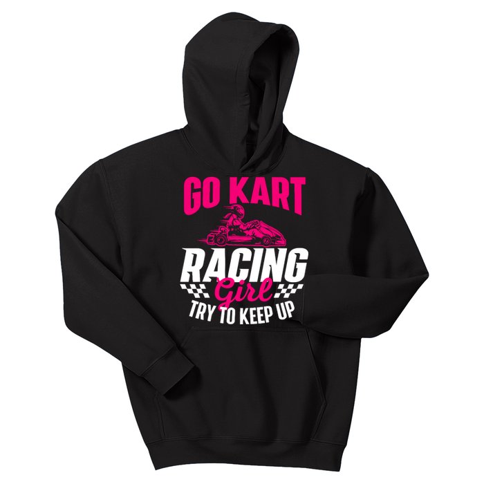 Go Kart Racing Girl Go Karting Lover Go Cart Racing Kids Hoodie