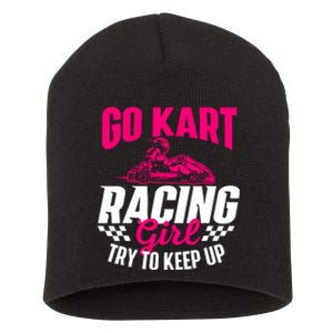 Go Kart Racing Girl Go Karting Lover Go Cart Racing Short Acrylic Beanie