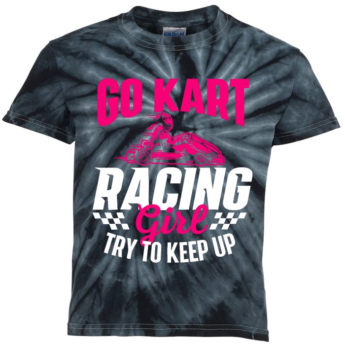 Go Kart Racing Girl Go Karting Lover Go Cart Racing Kids Tie-Dye T-Shirt