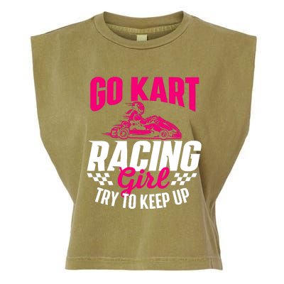 Go Kart Racing Girl Go Karting Lover Go Cart Racing Garment-Dyed Women's Muscle Tee