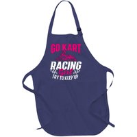 Go Kart Racing Girl Go Karting Lover Go Cart Racing Full-Length Apron With Pockets