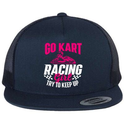 Go Kart Racing Girl Go Karting Lover Go Cart Racing Flat Bill Trucker Hat