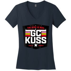 GC Kuss The Hype Is Real And Women's V-Neck T-Shirt