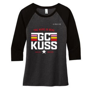 GC Kuss The Hype Is Real Women's Tri-Blend 3/4-Sleeve Raglan Shirt