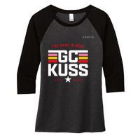 GC Kuss The Hype Is Real Women's Tri-Blend 3/4-Sleeve Raglan Shirt