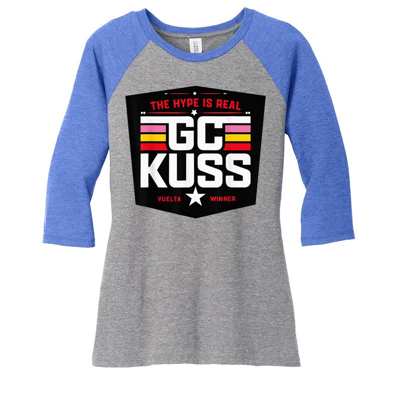 GC Kuss The Hype Is Real Women's Tri-Blend 3/4-Sleeve Raglan Shirt