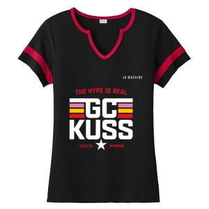 GC Kuss The Hype Is Real Ladies Halftime Notch Neck Tee