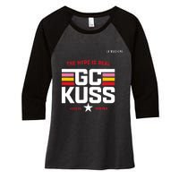 GC Kuss The Hype Is Real Women's Tri-Blend 3/4-Sleeve Raglan Shirt