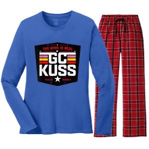 GC KuSS The Hype Is Real GC Kuss store  Women's Long Sleeve Flannel Pajama Set 