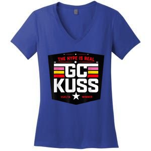 GC KuSS The Hype Is Real GC Kuss store  Women's V-Neck T-Shirt