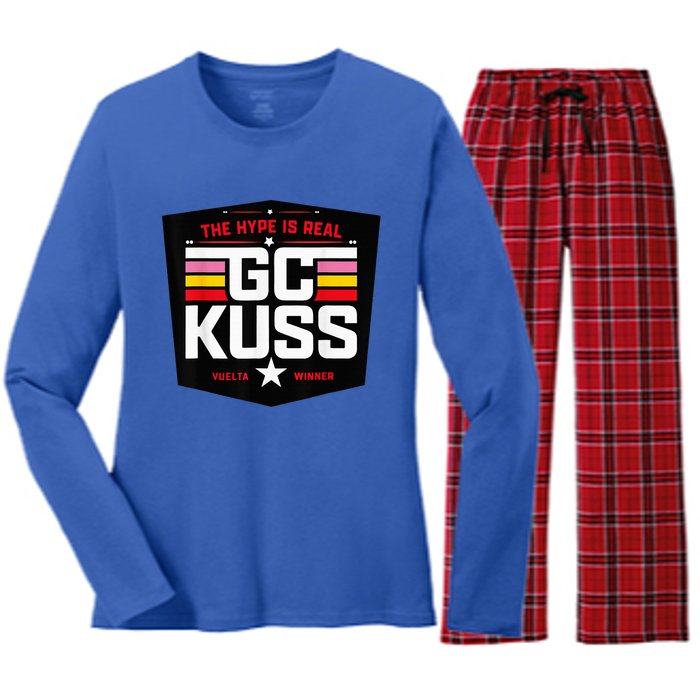 GC Kuss The Hype Is Real Women's Long Sleeve Flannel Pajama Set 