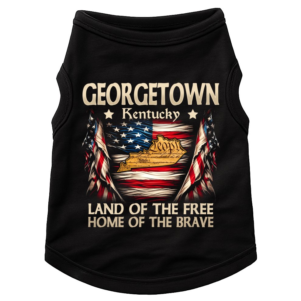 Georgetown Kentucky Usa Flag 4th Of July Cool Gift Doggie Tank
