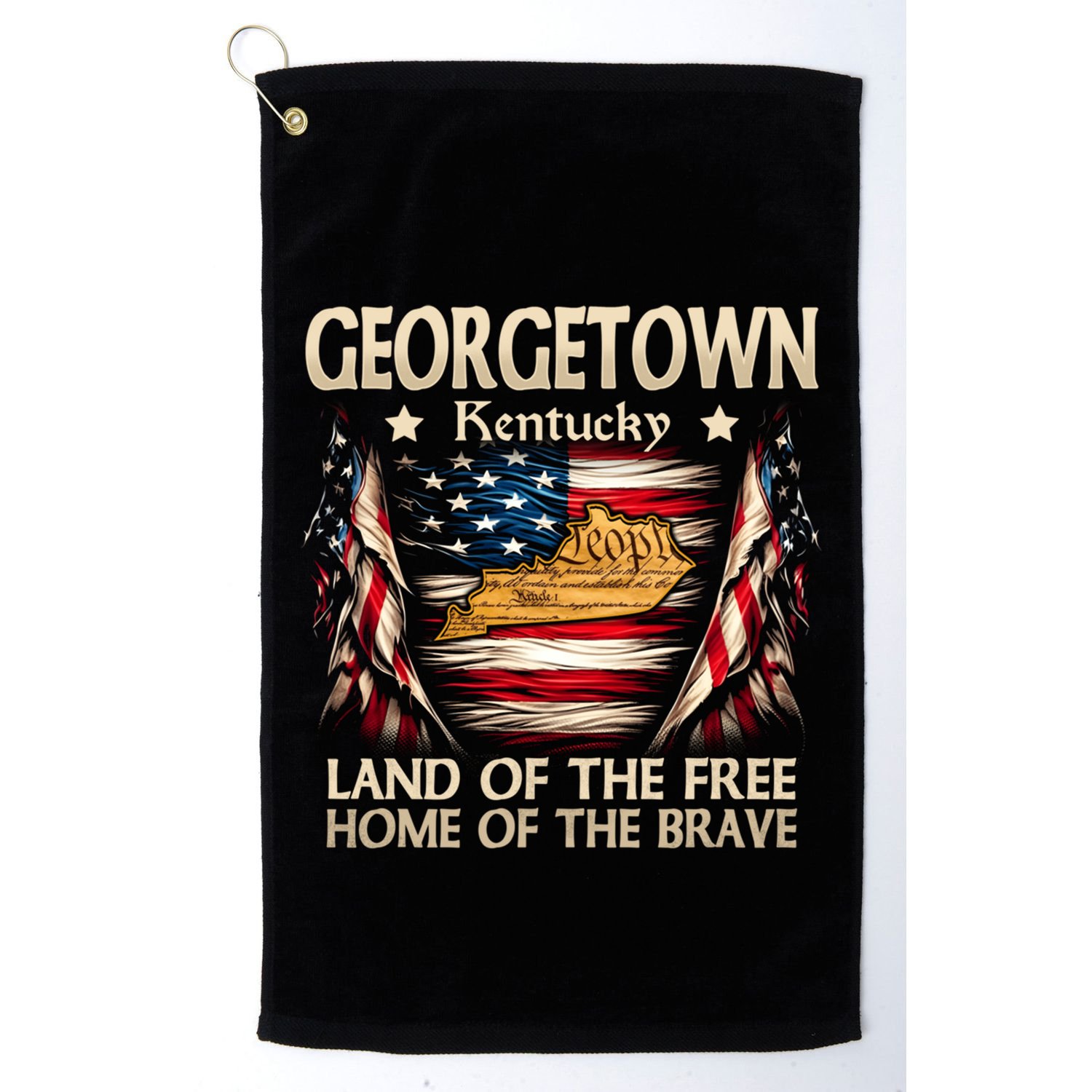 Georgetown Kentucky Usa Flag 4th Of July Cool Gift Golf Towel