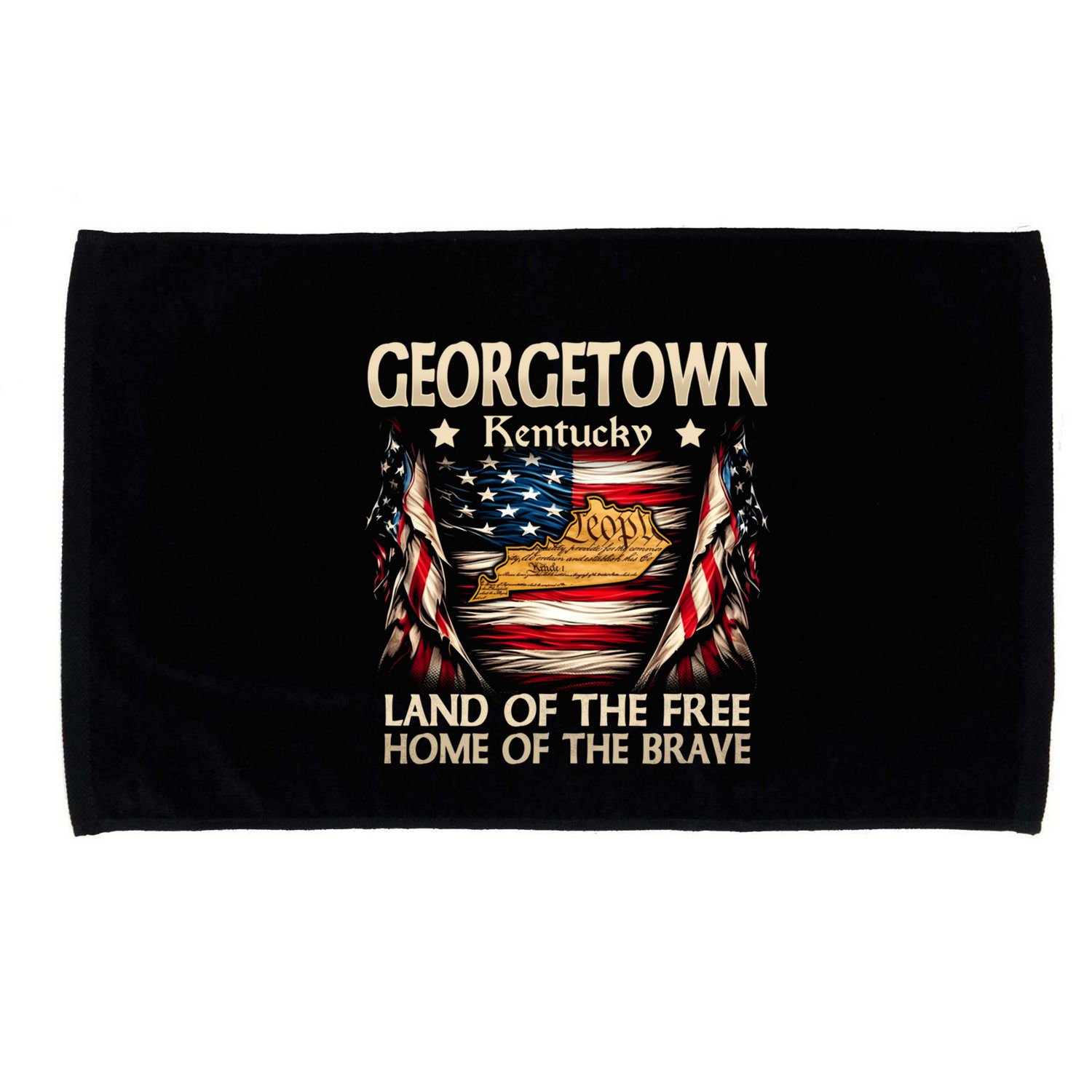Georgetown Kentucky Usa Flag 4th Of July Cool Gift Microfiber Hand Towel