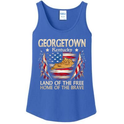 Georgetown Kentucky Usa Flag 4th Of July Cool Gift Ladies Essential Tank