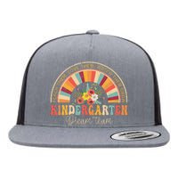 Groovy Kindergarten Vibes Team Back To School Teachers Flat Bill Trucker Hat