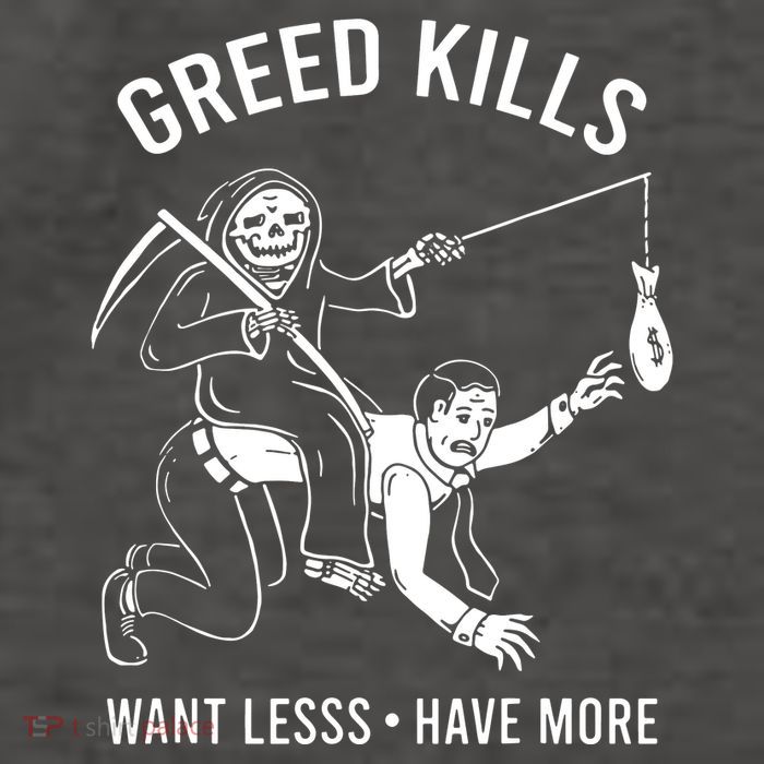 Greed Kills Want Less Have More Vector Backpack