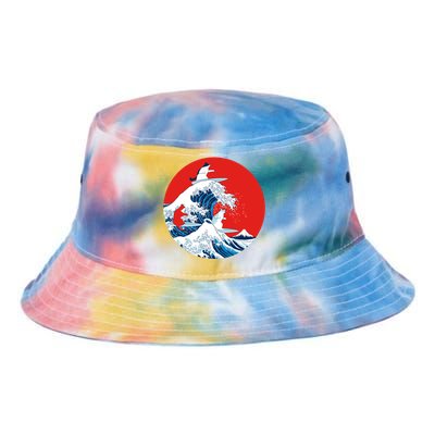 Great Kanagawa Wave Of Cats Tie Dye Newport Bucket Hat