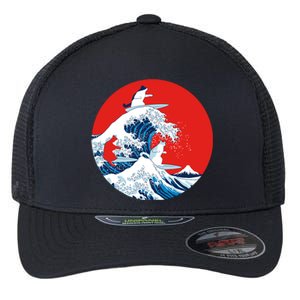 Great Kanagawa Wave Of Cats Flexfit Unipanel Trucker Cap