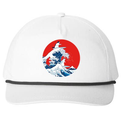 Great Kanagawa Wave Of Cats Snapback Five-Panel Rope Hat