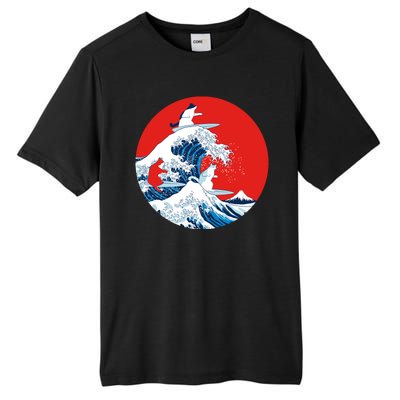 Great Kanagawa Wave Of Cats Tall Fusion ChromaSoft Performance T-Shirt