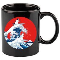 Great Kanagawa Wave Of Cats 11oz C Handle Ceramic Mug