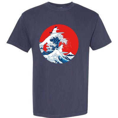 Great Kanagawa Wave Of Cats Garment-Dyed Heavyweight T-Shirt