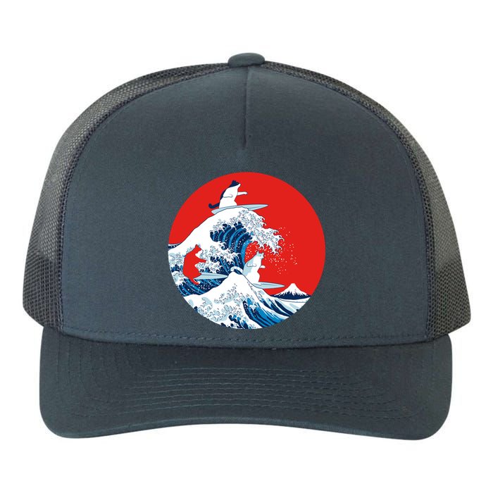 Great Kanagawa Wave Of Cats Yupoong Adult 5-Panel Trucker Hat