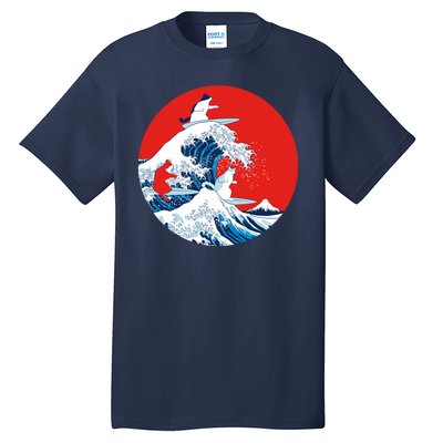 Great Kanagawa Wave Of Cats Tall T-Shirt