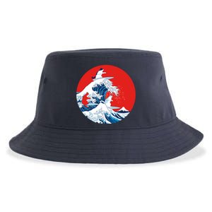 Great Kanagawa Wave Of Cats Sustainable Bucket Hat