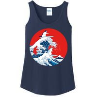 Great Kanagawa Wave Of Cats Ladies Essential Tank