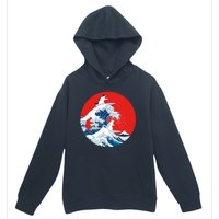 Great Kanagawa Wave Of Cats Urban Pullover Hoodie