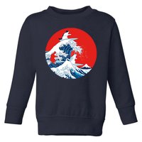 Great Kanagawa Wave Of Cats Toddler Sweatshirt