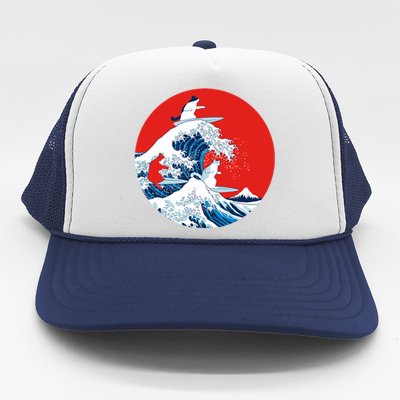 Great Kanagawa Wave Of Cats Trucker Hat