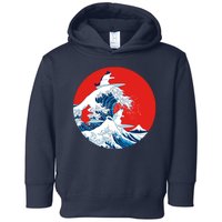 Great Kanagawa Wave Of Cats Toddler Hoodie