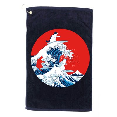 Great Kanagawa Wave Of Cats Golf Towel