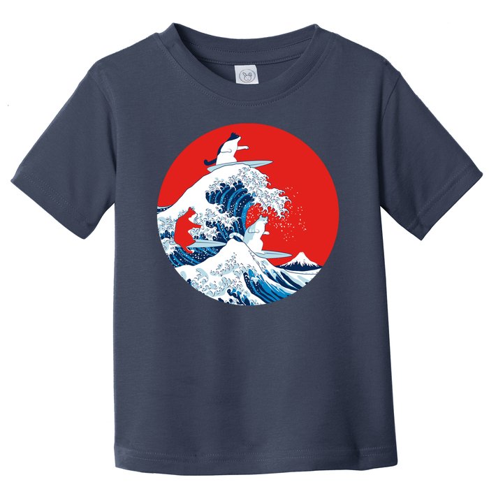 Great Kanagawa Wave Of Cats Toddler T-Shirt