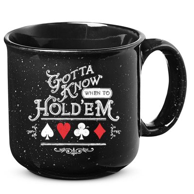 Gotta Know When To HoldEm Texas Poker 15oz Campfire Ceramic Mug