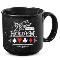 Gotta Know When To HoldEm Texas Poker 15oz Campfire Ceramic Mug