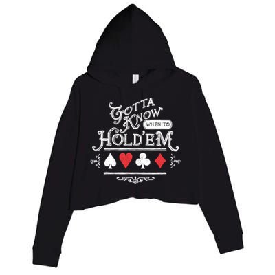 Gotta Know When To HoldEm Texas Poker Crop Fleece Hoodie