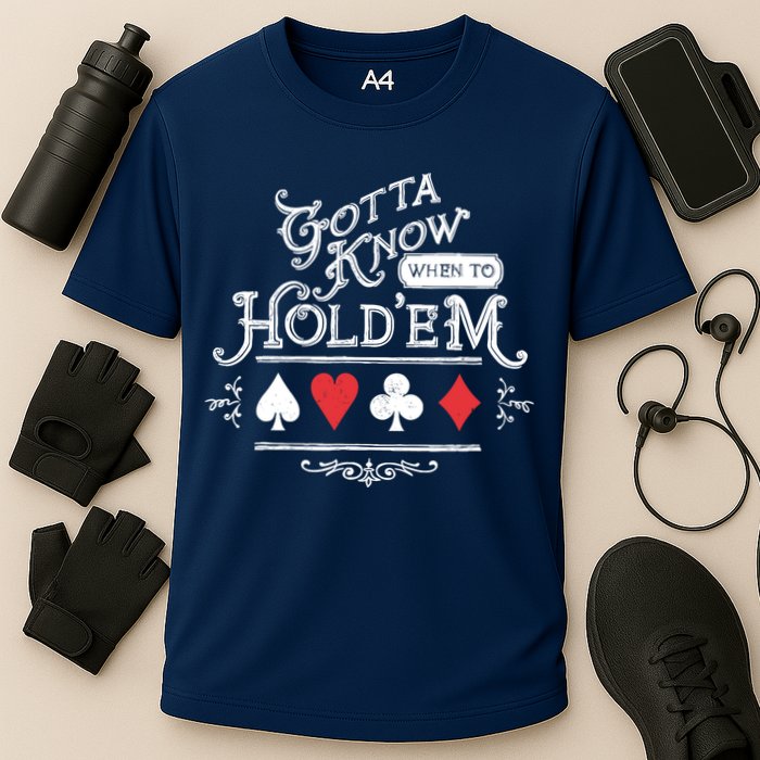 Gotta Know When To HoldEm Texas Poker Cooling Performance Crew T-Shirt
