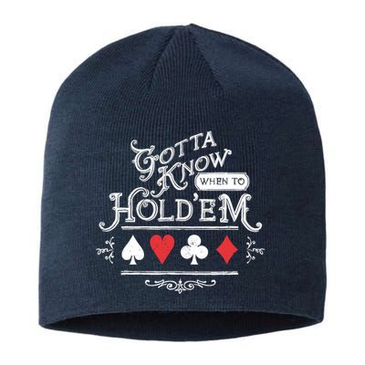 Gotta Know When To HoldEm Texas Poker Sustainable Beanie