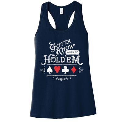 Gotta Know When To HoldEm Texas Poker Womens Tank Top