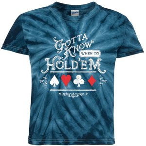 Gotta Know When To HoldEm Texas Poker Kids Tie-Dye T-Shirt