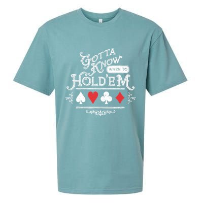 Gotta Know When To HoldEm Texas Poker Sueded Cloud Jersey T-Shirt