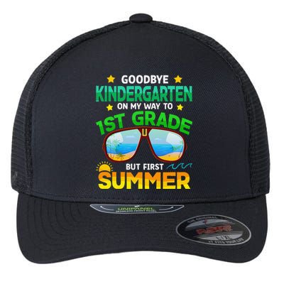 Goodbye Kindergarten Way To 1st Grade Summer Graduation Flexfit Unipanel Trucker Cap