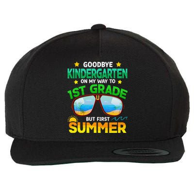 Goodbye Kindergarten Way To 1st Grade Summer Graduation Wool Snapback Cap