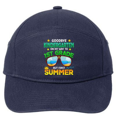 Goodbye Kindergarten Way To 1st Grade Summer Graduation 7-Panel Snapback Hat