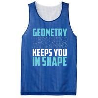 Geometry Keeps You In Shape Funny Math Geek Quote Gift Cute Gift Mesh Reversible Basketball Jersey Tank